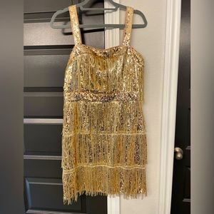 Gold Sequined Fearless Dress